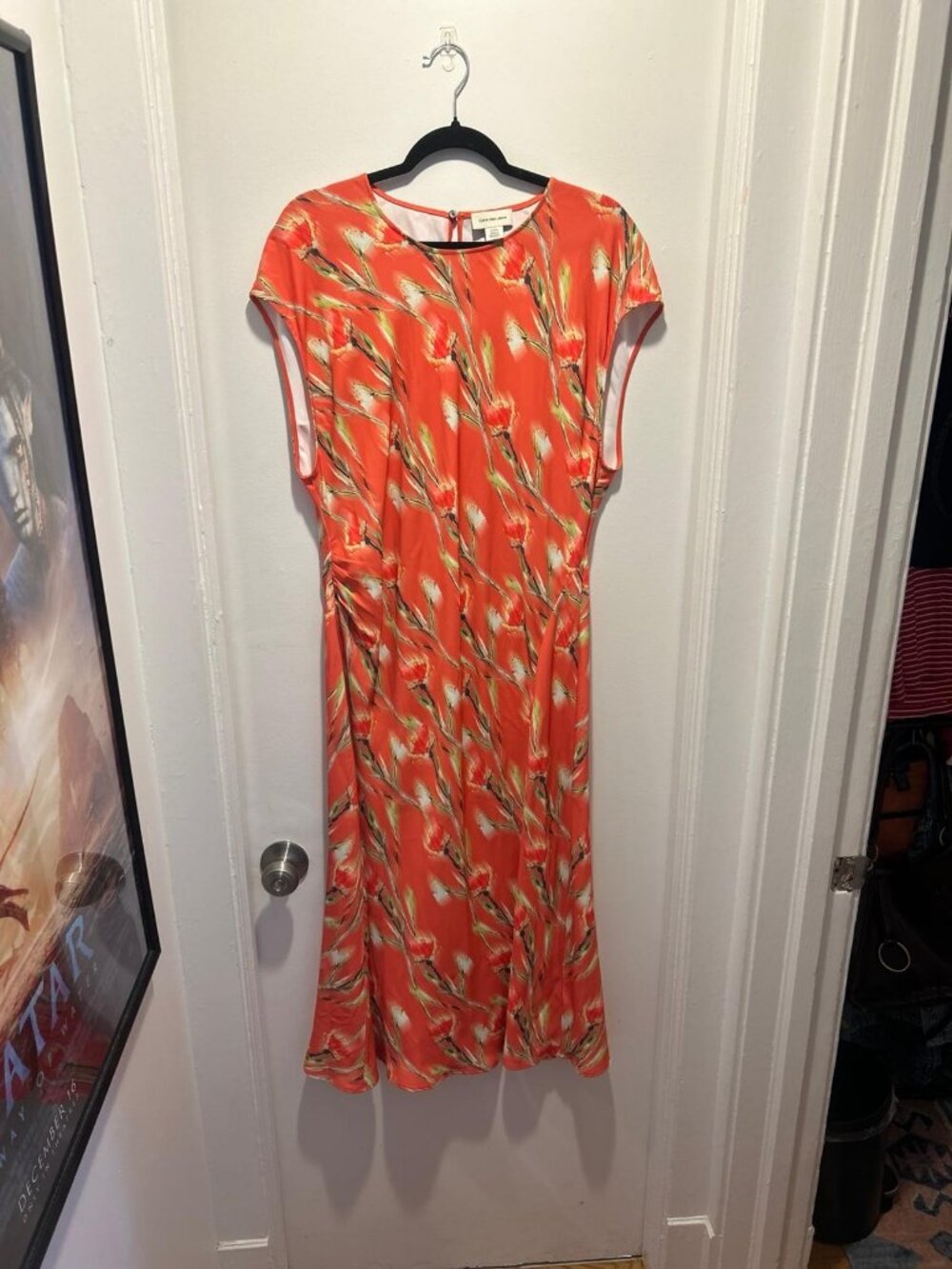 Orange patterned dress